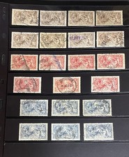 KGV Seahorse Stamps Sg413a - 417 All Good/Fine Used (Lot 1828)
