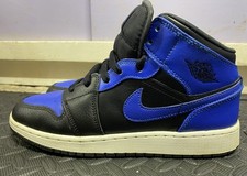 Nike Air Jordan 1 Mid Hyper Royal - GS Size UK6 EU40 7Y - used condition