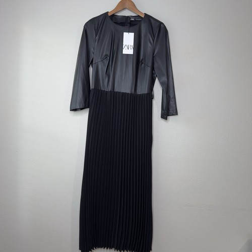 Zara maxi dress black - black, faux