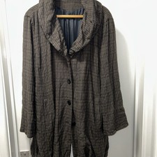 OSKA Virgin Wool Jacket Size 3 , brown checked , Loose Fit