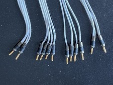 QED HiFi Biwire Speaker Cable Pair 3.5m Each To Gold Banana Plugs.