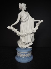 Rare Wedgwood Jasperware Dancing Hours Figurine Ivy Garland