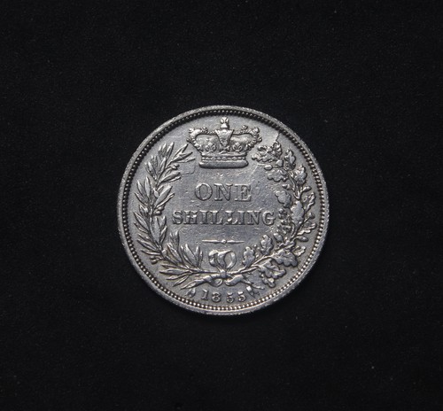 Victoria shilling 1855 cleaned - victoria,