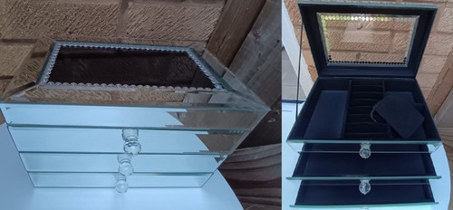 Mirrored glass jewellery - glass, 3