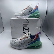 Nike Air Max 270 101 - DX2347-100 White/black/safety Orange Sz 9.5