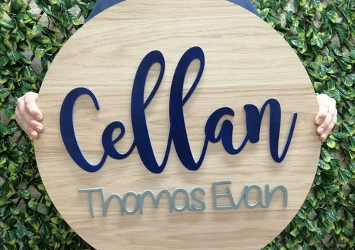 Personalised wooden name