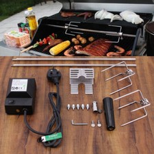Char-Broil Grill Rotisserie Spit Rod Steel BBQ Electric Tool