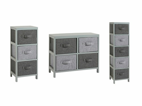 Grey wooden storage unit - storage,