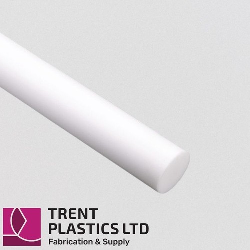 White ptfe rod round bar - white,