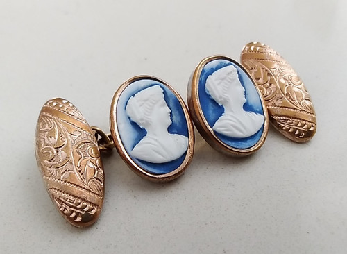 Antique cameo cufflinks - 'cameo',