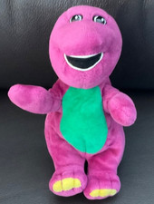 LYONS 1997 BARNEY THE DINOSAUR RATTLE SOFT TOY