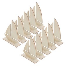  15pcs Sailboat Shape Wood Cutouts Diy Crafts Blank Boat Diy Projects Unfinished