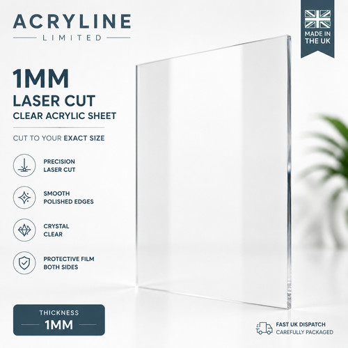 1mm clear acrylic sheet cut - 1mm,