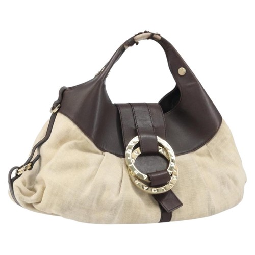 Bvlgari hand bag canvas - bag, beige