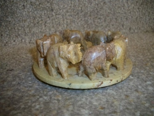 Soapstone elephant incense - elephant,