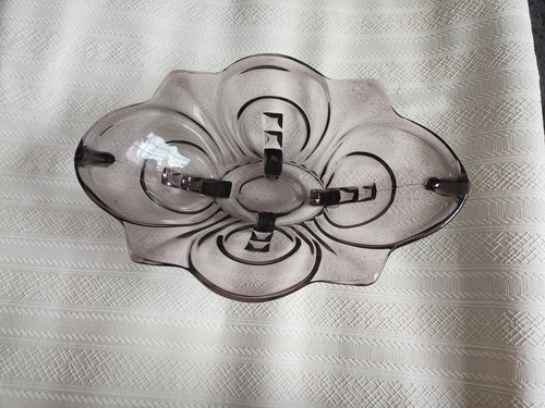 Art deco large footed glass - art,