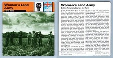 Women's Land Army - 1940-45 - Life & Times - WW2 Edito-Service SA 1977 Card