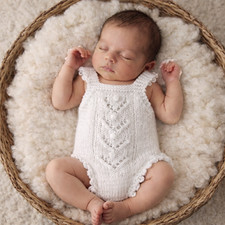 RTS Newborn White Lacy Popcorn