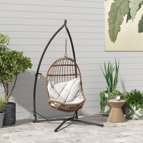 Hanging chair stand steel - steel, egg
