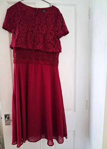 Boohoo red floral - floral, overlay