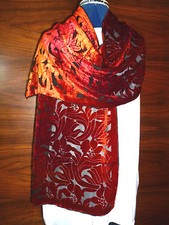 Velvet devore scarf   Floral
