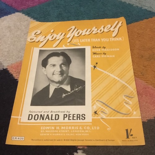 Enjoy yourself donald peers - yourself, .