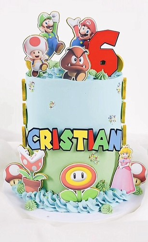 Supermario cake topper bundle - cake,