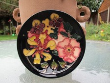 MOORCROFT   POTTERY.  OBERON  PATTERN COASTER / PIN TRAY . DES . RACHEL BISHOP