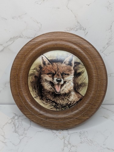 Vintage fox plate set solid - plate, in