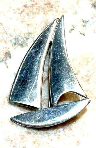 Vintage sterling sailboat - vintage,