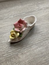 Vintage Porcelain Floral Shoe