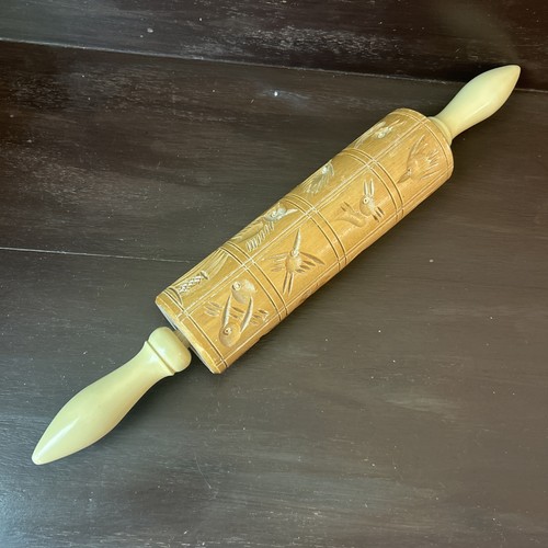 Wood springerle rolling pin - wood,