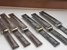 Beautiful 18mm FOR OMEGA genuine Leather Strap Band with butterfly buckle