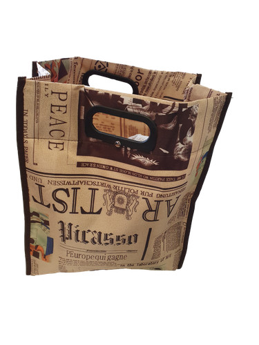 Brown newspaper print - brown,