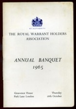 THE ROYAL WARRANT HOLDERS ANNUAL BANQUET 1965