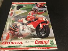 Original castrol poster vintage NOS Not reproductions MAX BIAGGI  world 250 GP