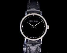 2010s Georg Jensen Koppel 424 ladies black dial 28mm steel watch ETA 902.002