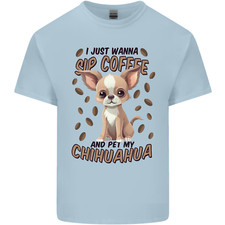 Sip Coffee and Pet My Chihuahua Kids T-Shirt Boys Girls
