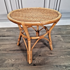 Vintage rattan side table - rattan,
