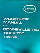 Workshop Manual For Triumph Bonneville 750, Tiger 750 Twins
