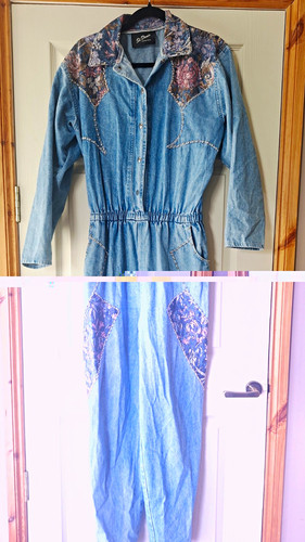 Denis blue denim floral - st.,