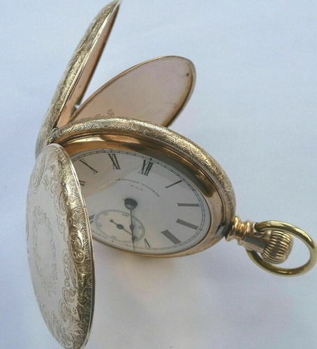 Waltham hunter 14k gold - hunter,