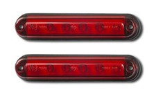 2 x 12V 24V 6 LED RED FOG LAMP