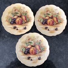 Aynsley Orchard gold Scalloped Edge ￼ 3 x side plates. VGC