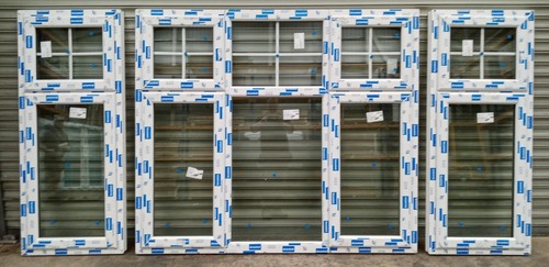 White plastic upvc window - white,