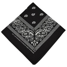 Black patterned 100% Cotton Bandana Scarves Motorbike High Quality Punk