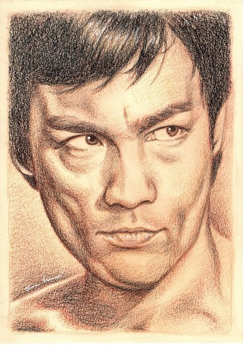 Original drawing bruce lee - drawing,
