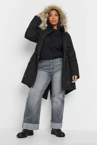 Yours curve black faux - black, fur