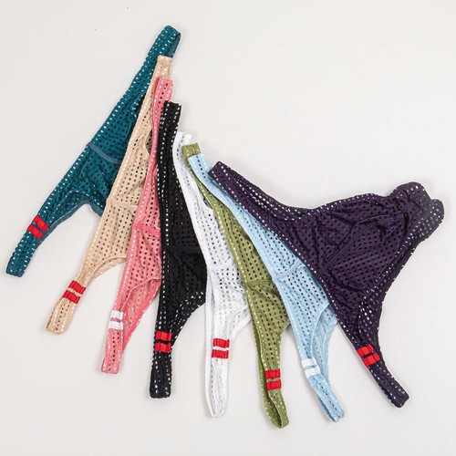 Mens sexy pouch thongs mesh - mens,