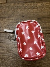 NEW Cath Kidston Red With White Stars Oilcloth Gadget Case / Pouch / Purse  Gift